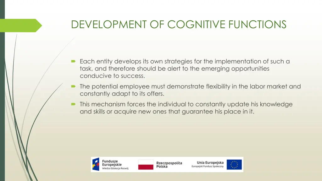 development of cognitive functions 3