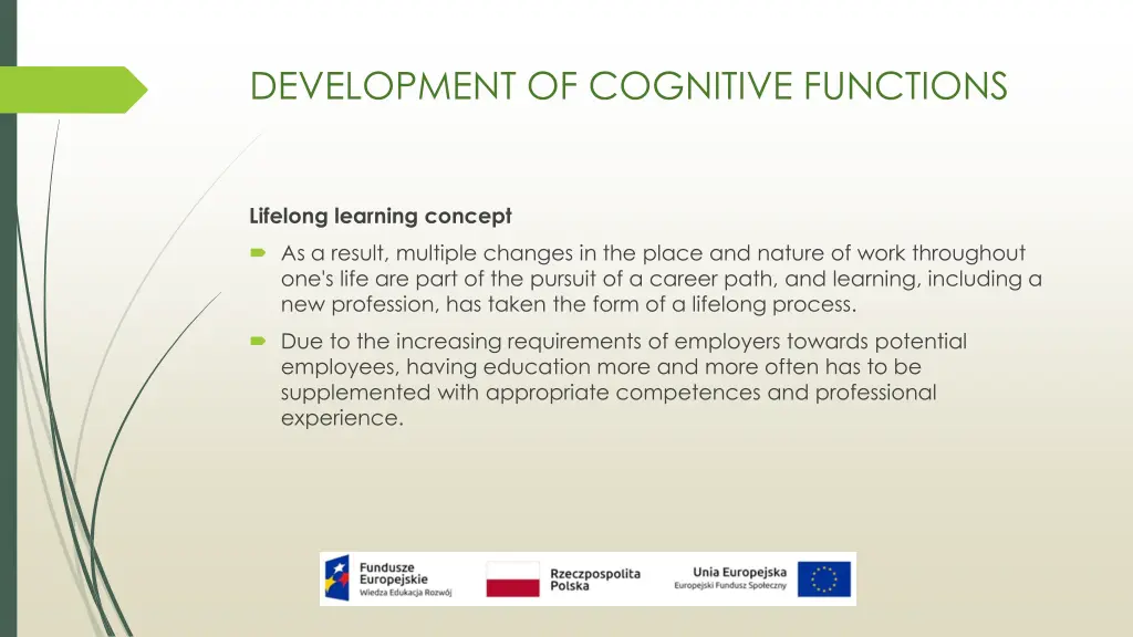 development of cognitive functions 4