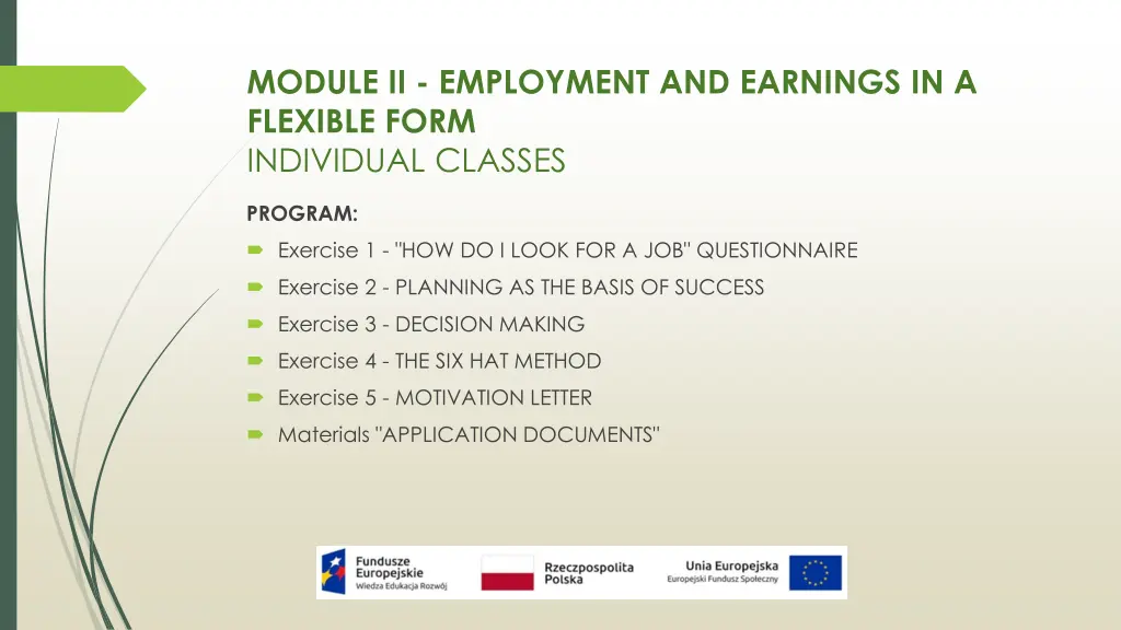 module ii employment and earnings in a flexible 4