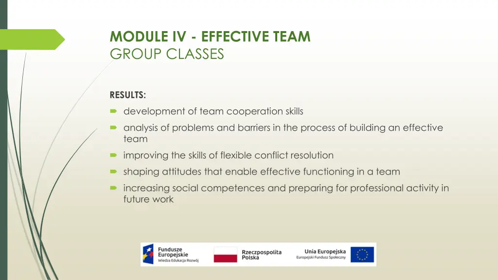 module iv effective team group classes