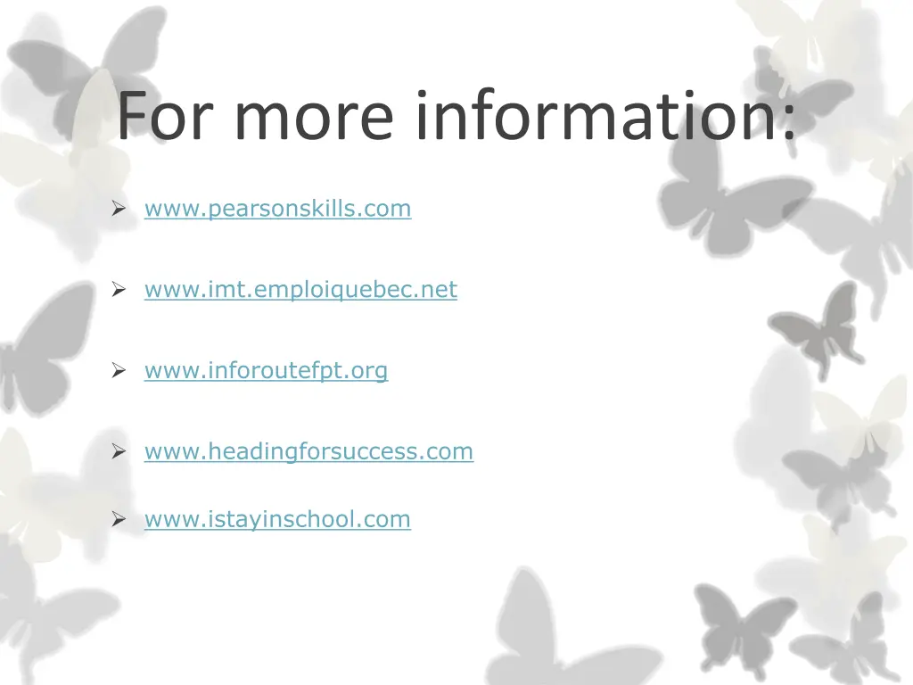 for more information