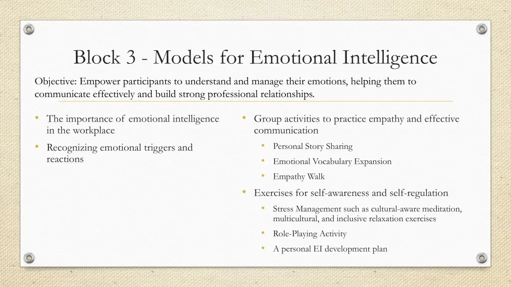 block 3 models for emotional intelligence