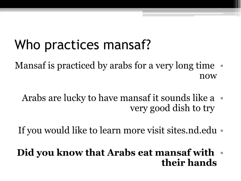 who practices mansaf