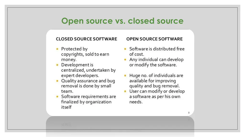 open source vs closed source