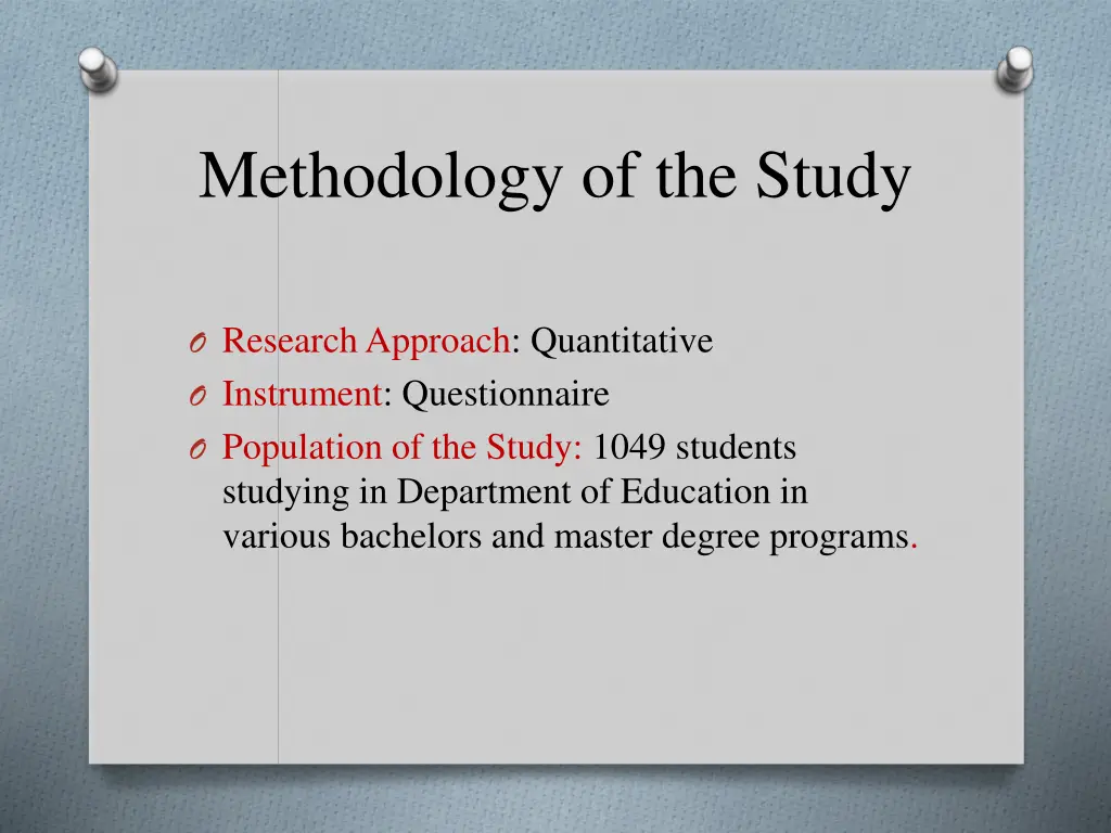 methodology of the study