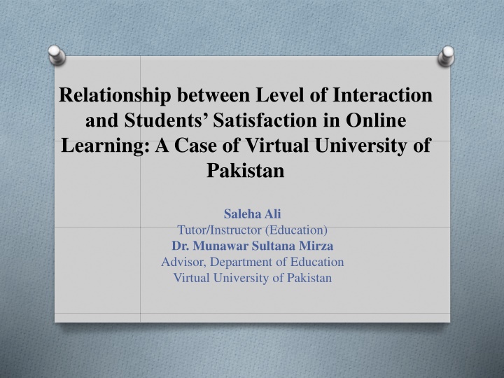 relationship between level of interaction