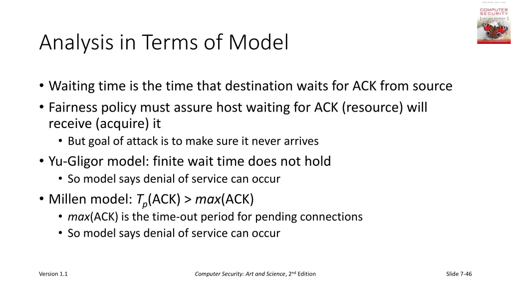 analysis in terms of model