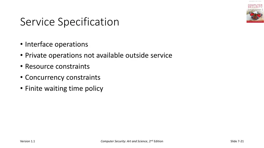 service specification