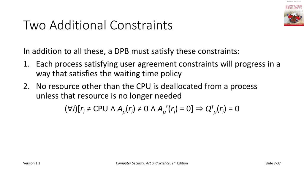 two additional constraints