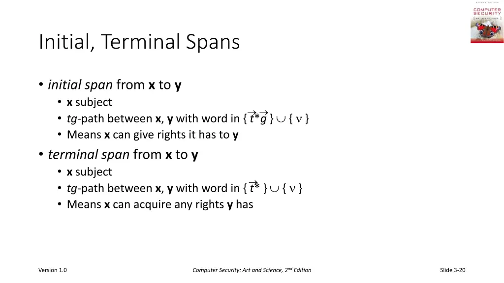 initial terminal spans