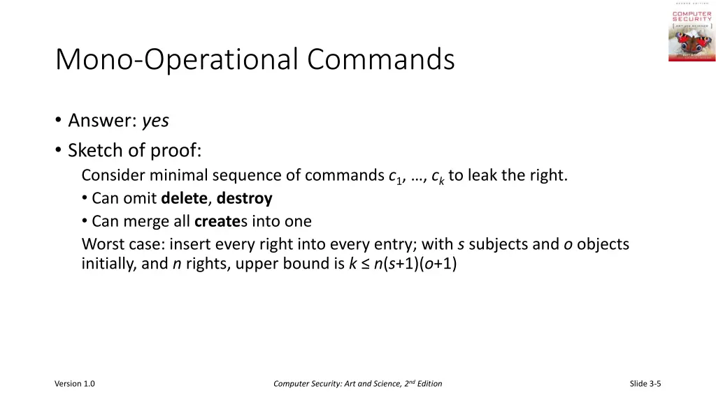 mono operational commands