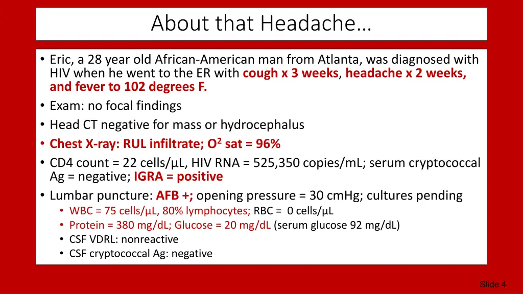 about that headache