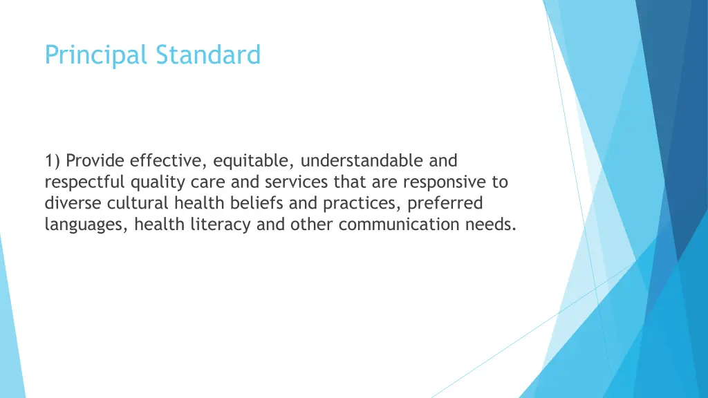principal standard