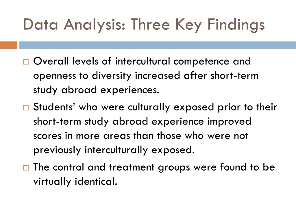 data analysis three key findings