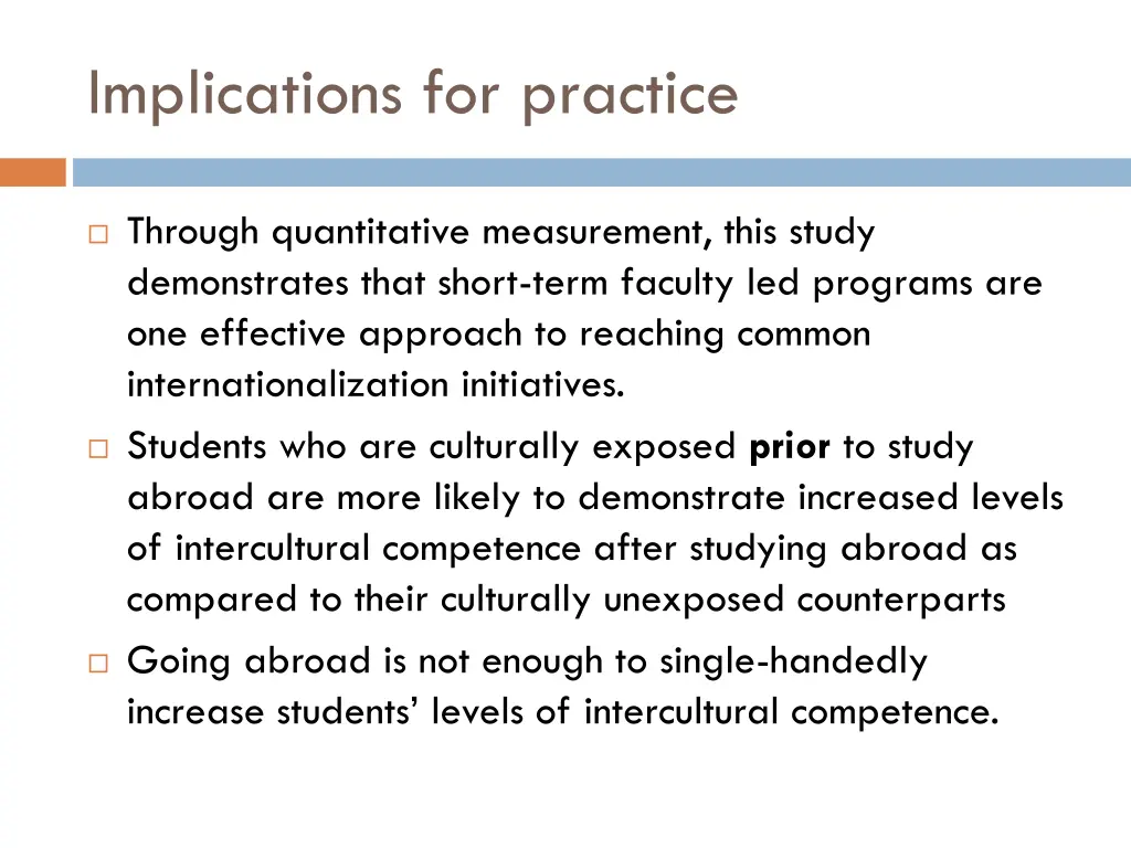 implications for practice
