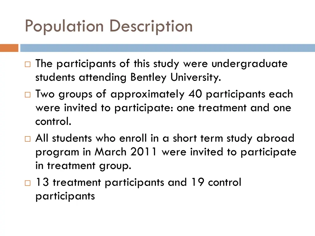 population description