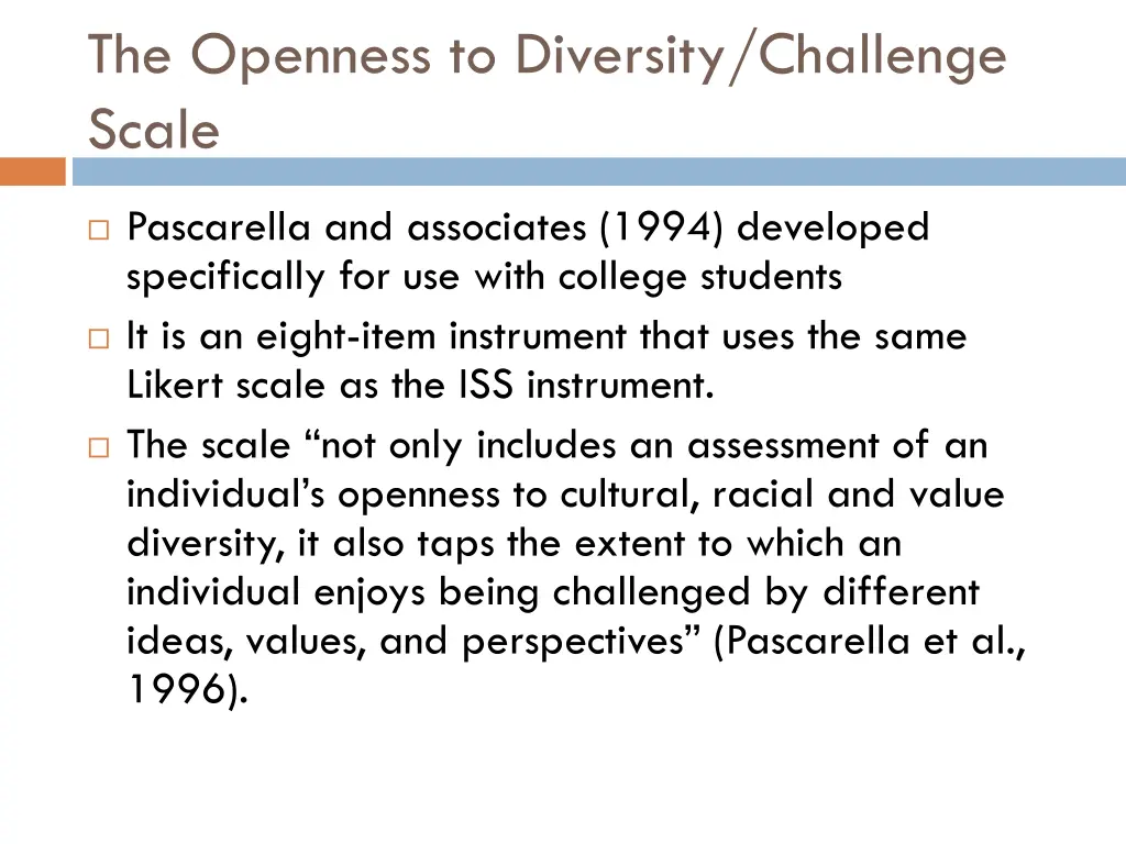 the openness to diversity challenge scale