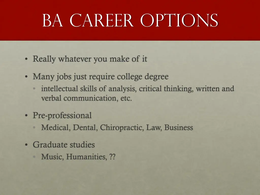 ba career options
