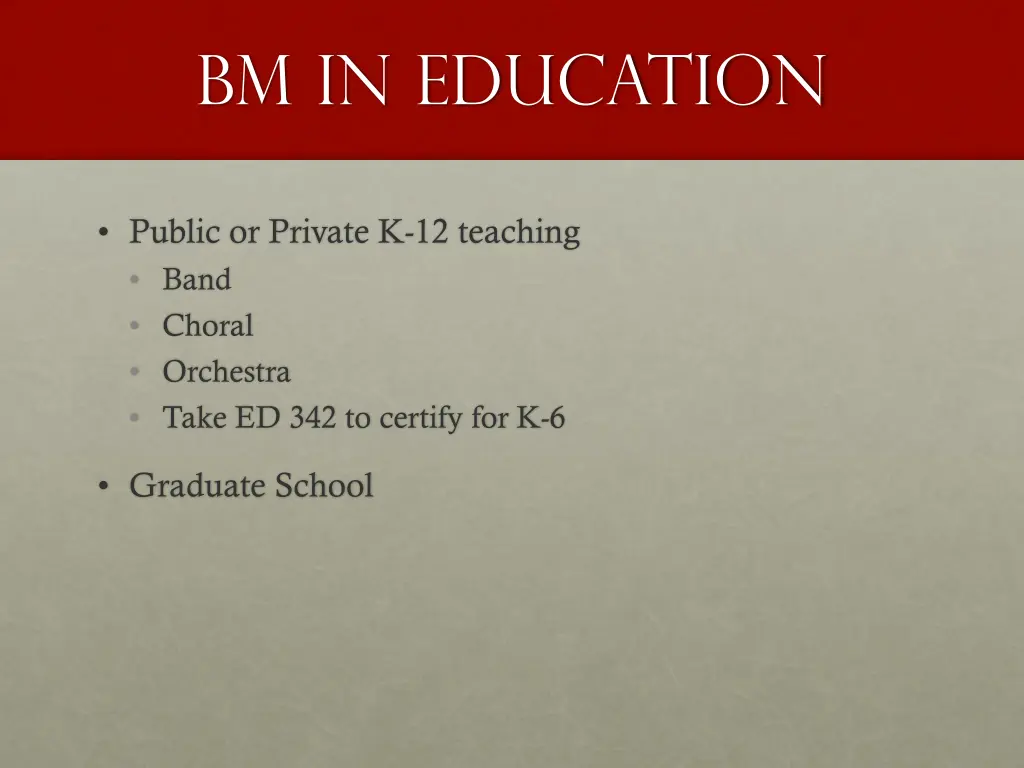 bm in education