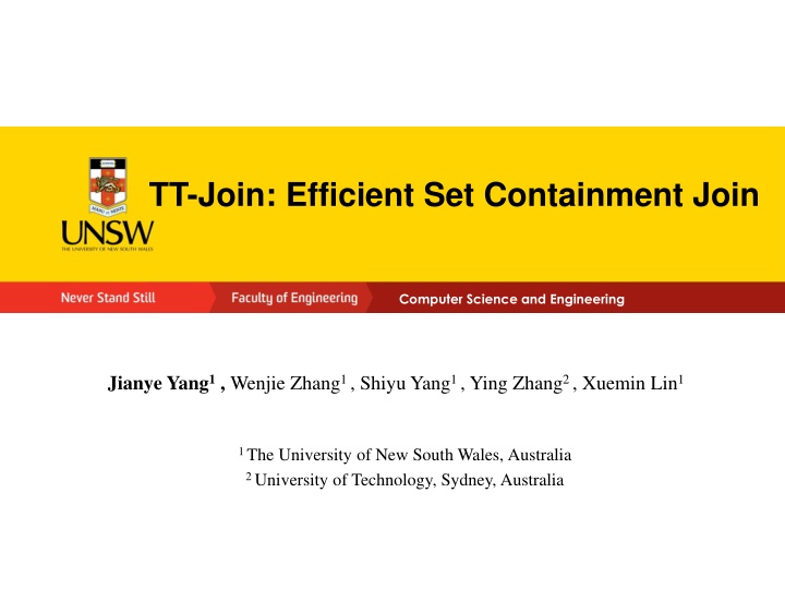 tt join efficient set containment join