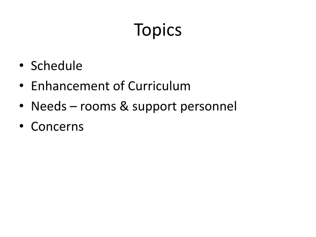 topics