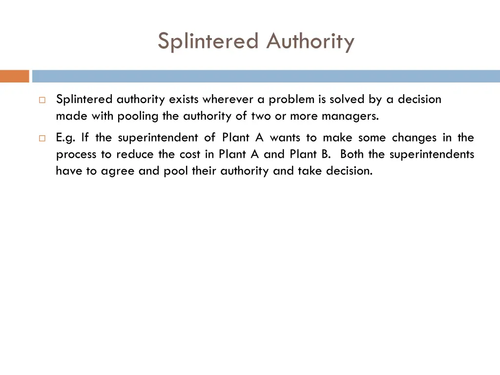 splintered authority