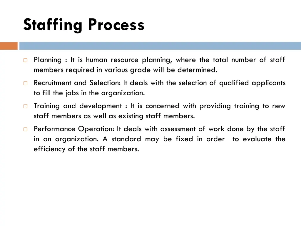 staffing process