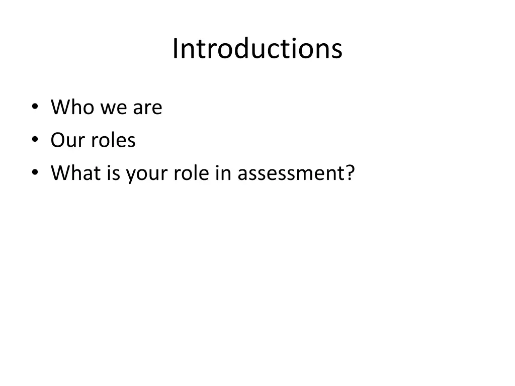 introductions