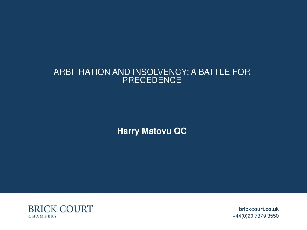 arbitration and insolvency a battle for precedence