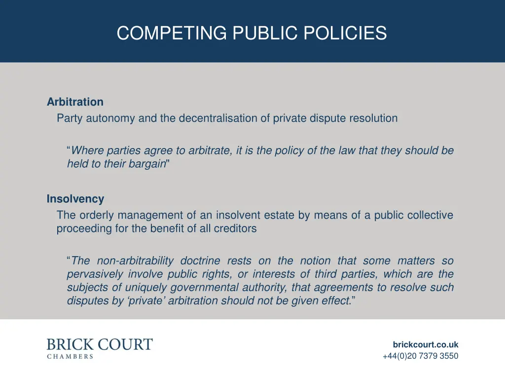competing public policies