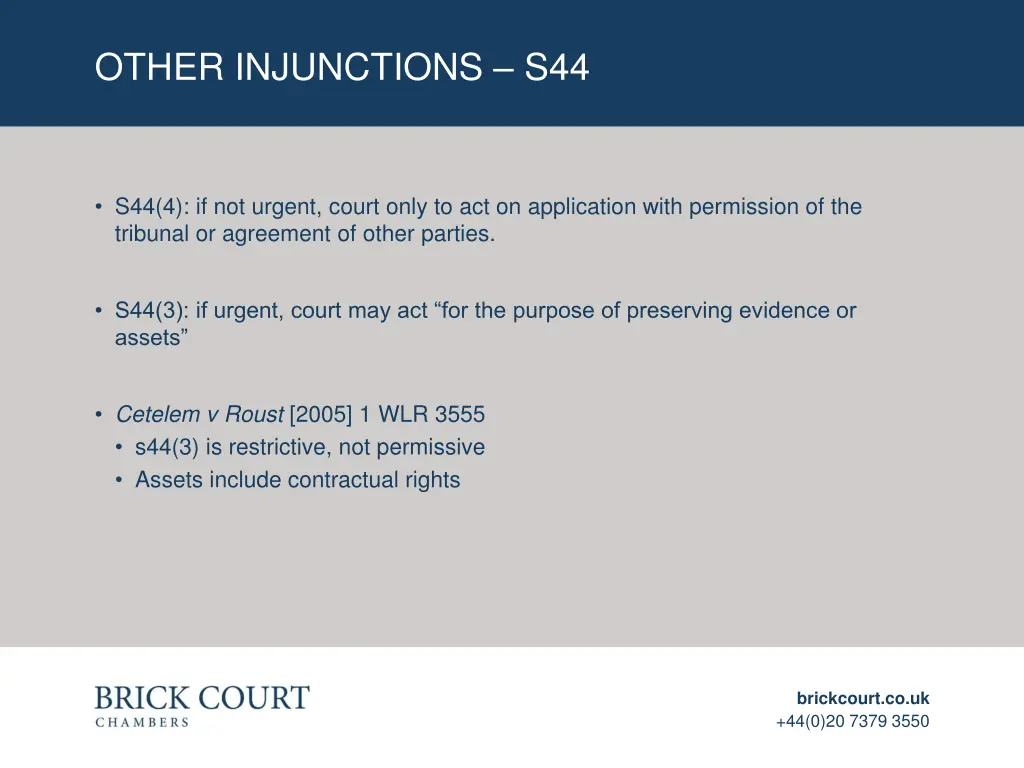 other injunctions s44