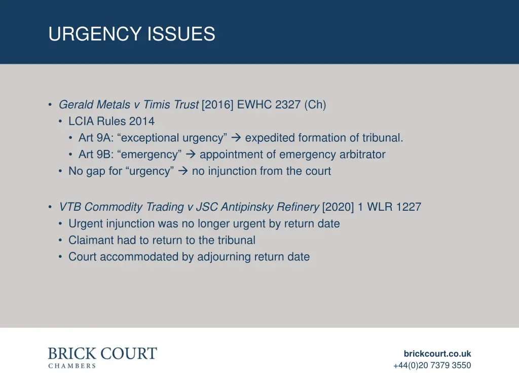 urgency issues