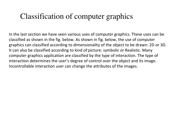 classification of computer graphics