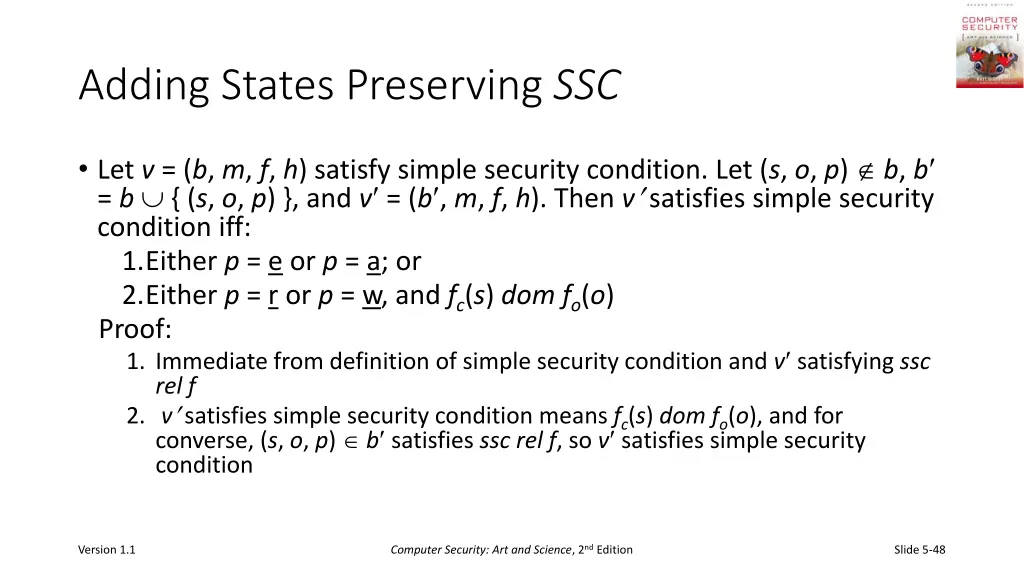 adding states preserving ssc