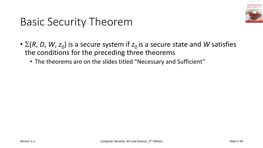 basic security theorem 1