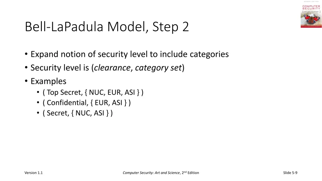 bell lapadula model step 2
