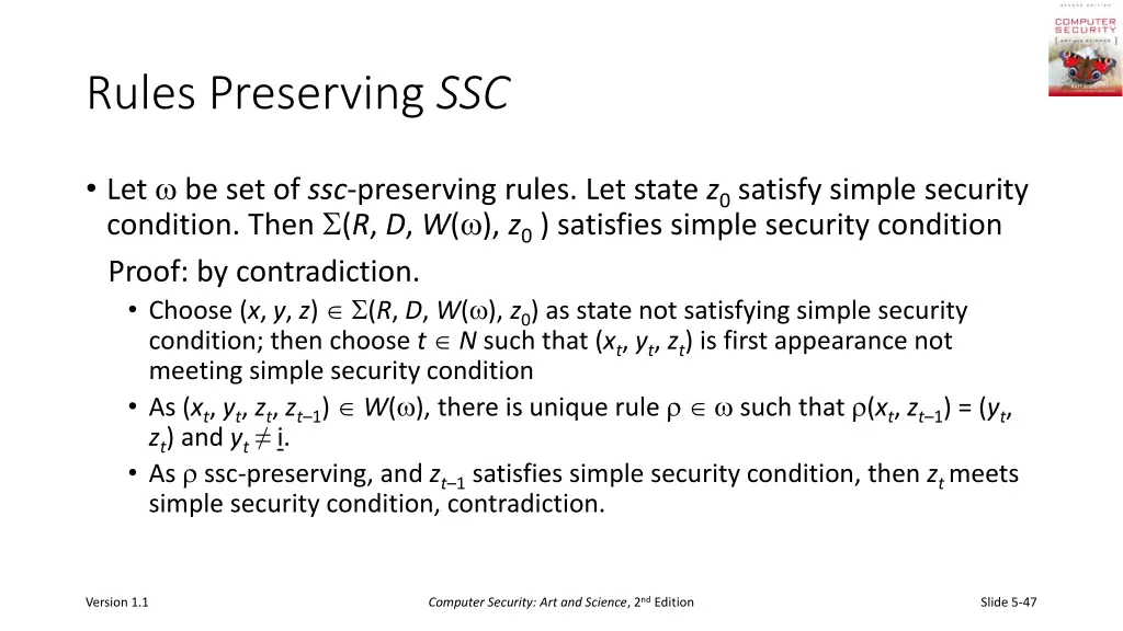 rules preserving ssc