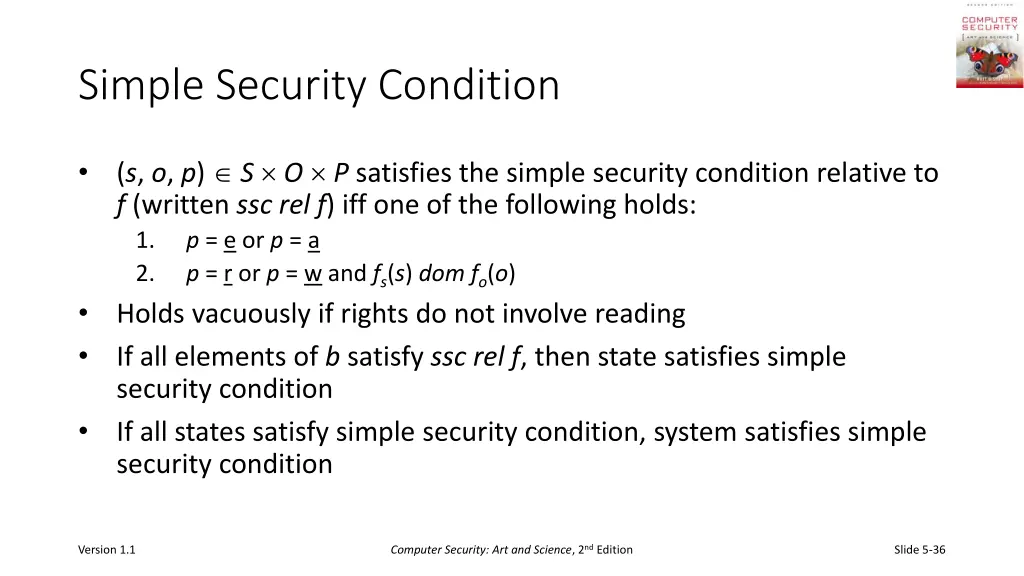 simple security condition