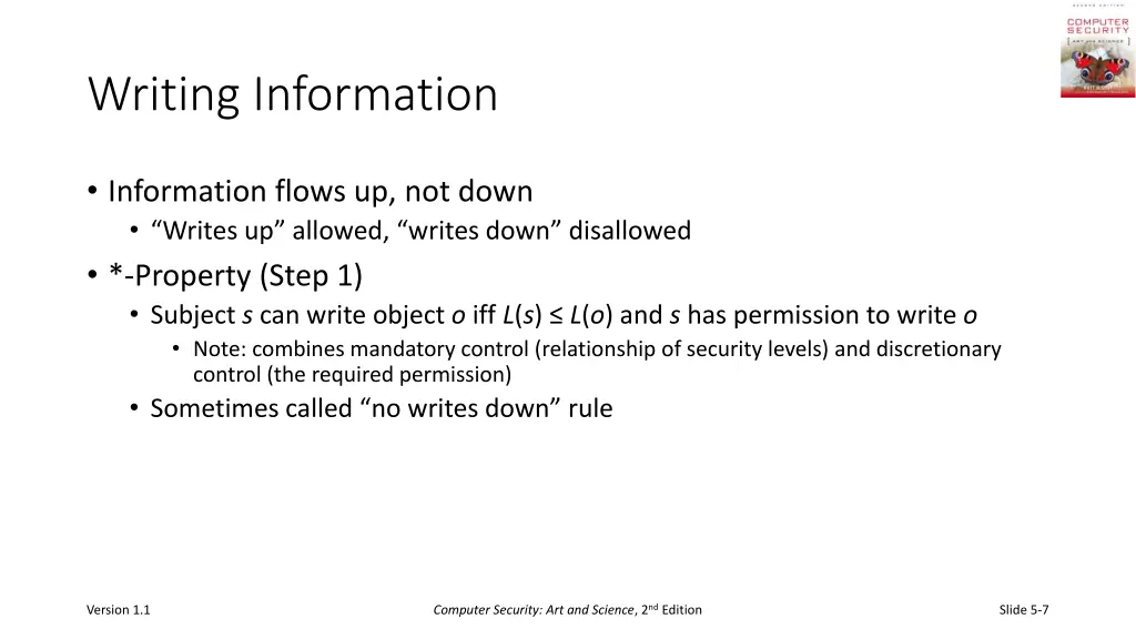writing information