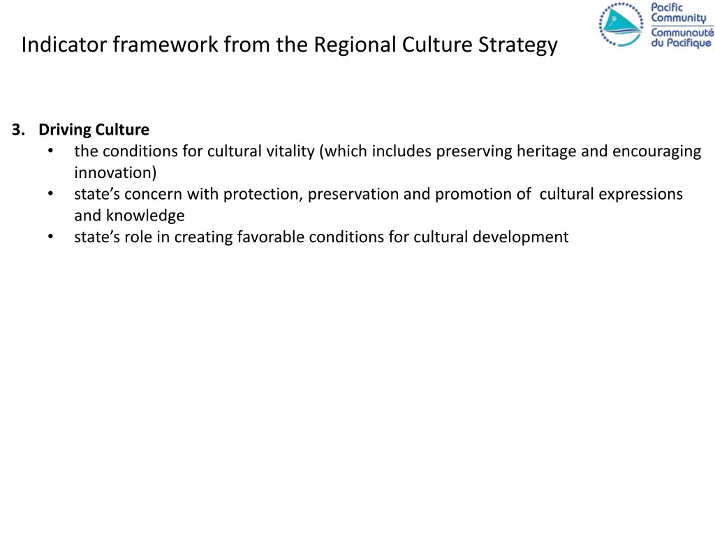 indicator framework from the regional culture 1