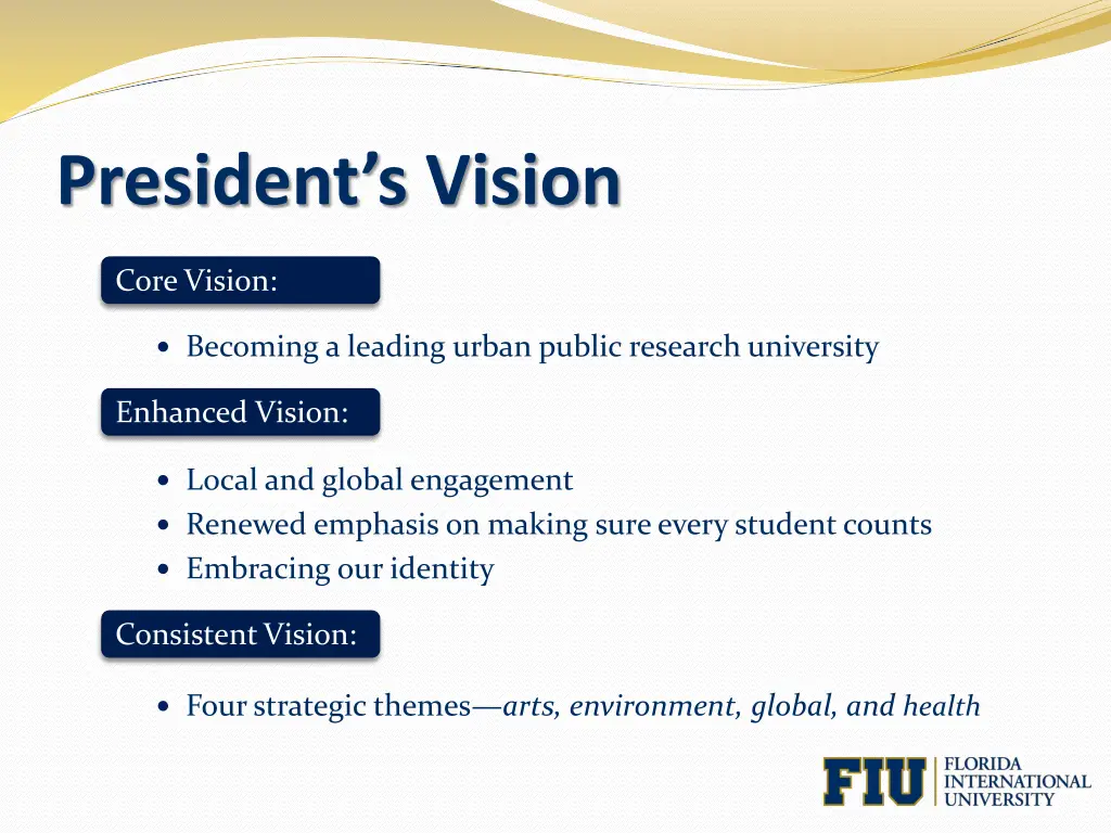 president s vision