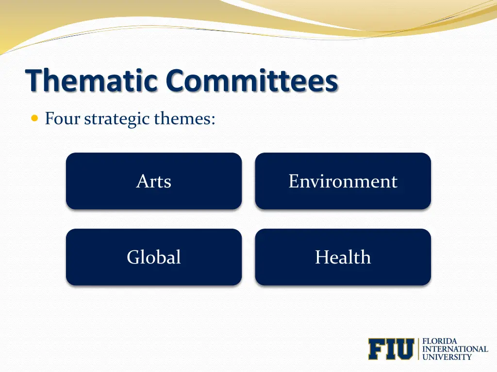 thematic committees