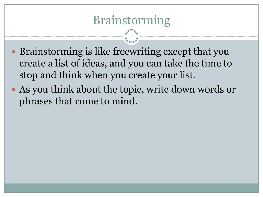 brainstorming