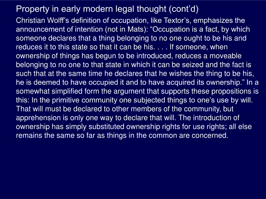 property in early modern legal thought cont 9