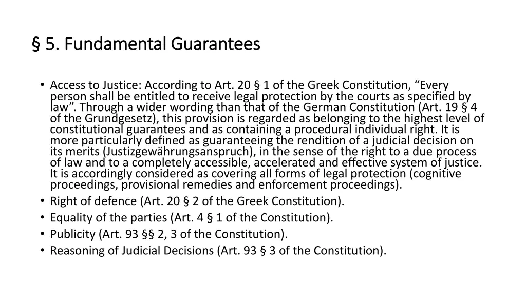 5 5 fundamental guarantees fundamental guarantees