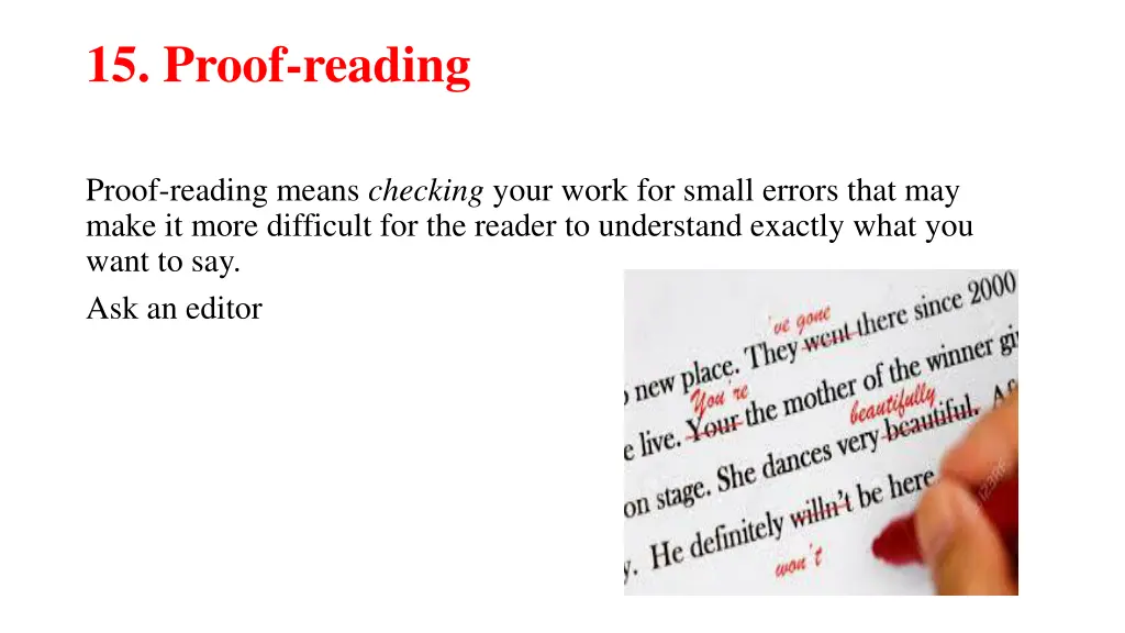 15 proof reading