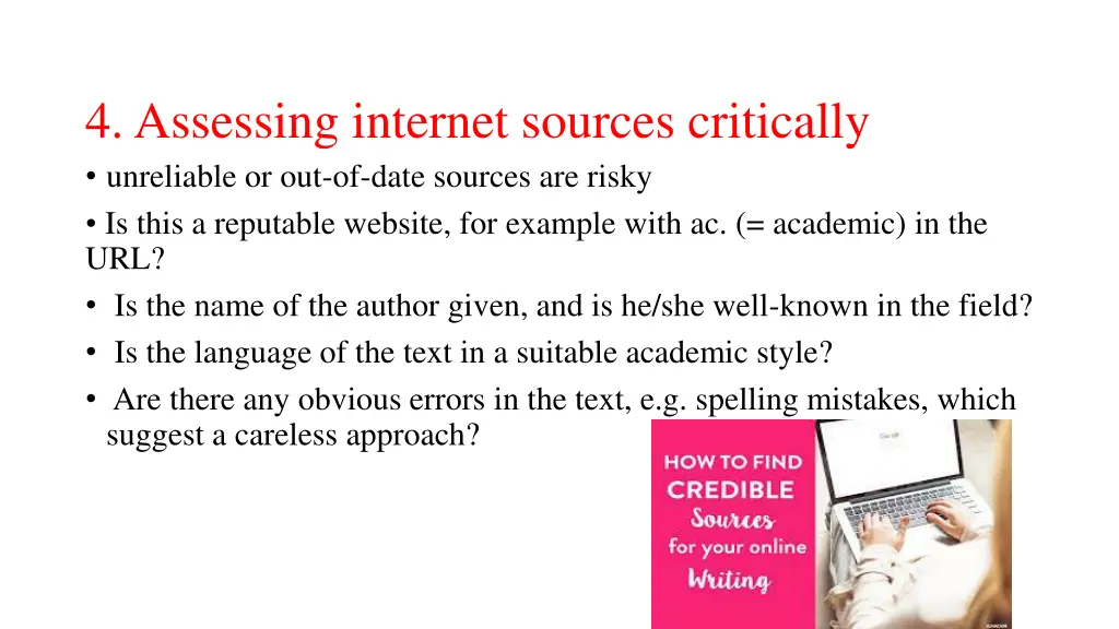 4 assessing internet sources critically