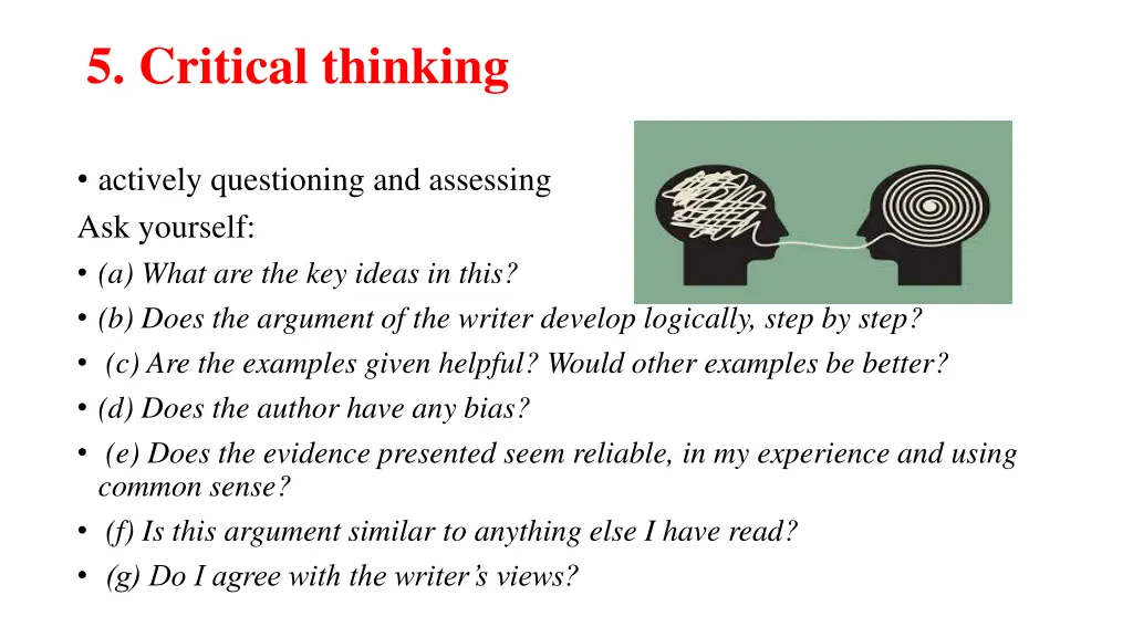 5 critical thinking