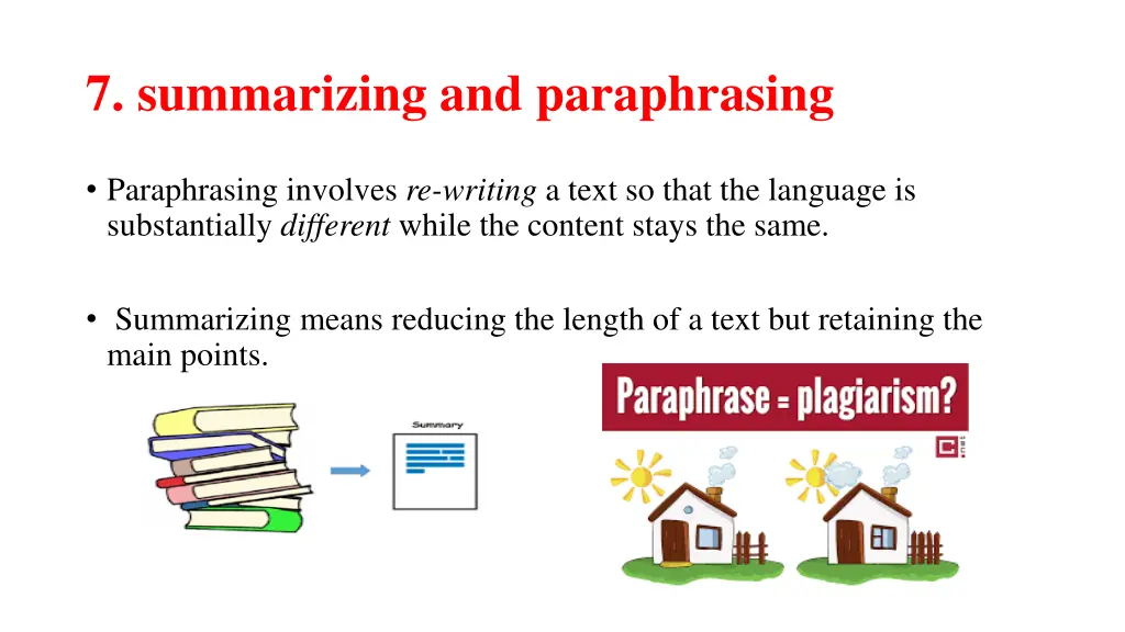 7 summarizing and paraphrasing