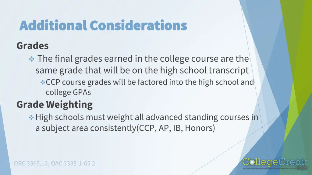 additional considerations additional